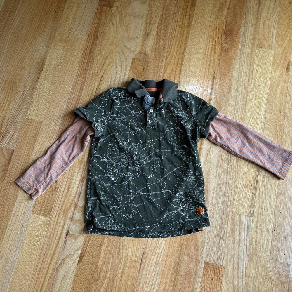 Boden Green and Pink Polo Shirt for Kids